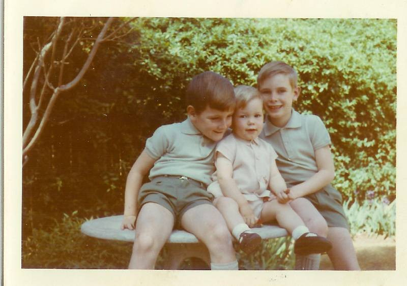 1970 February, Alwyn Peter, Adrian Robert, and Andrew James Allan, 20 Linden Road Johannesburg